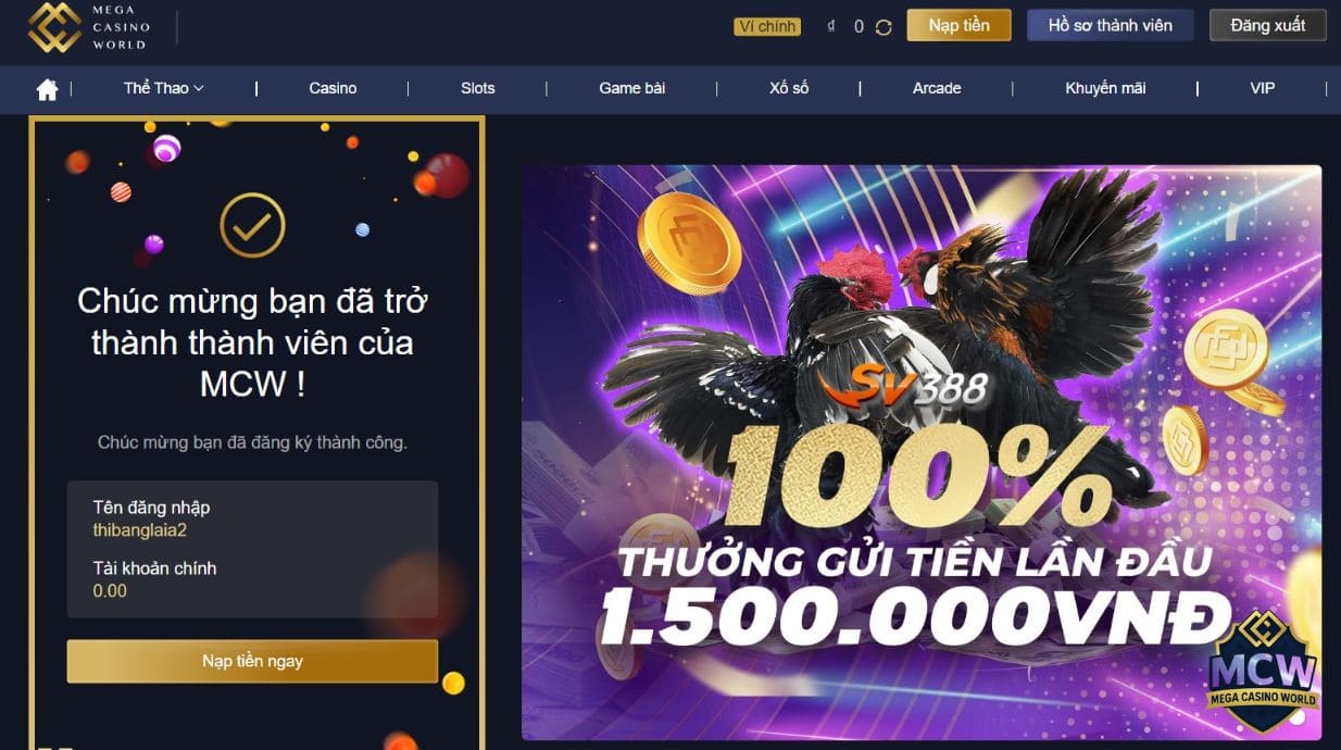 Các bước đăng ký tài khoản MCW