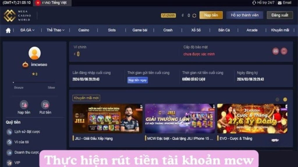 Các Bước Rút Tiền MCW Đơn Giản Nhất